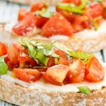 Avocado, Tomato, Olive and Basil Bruschetta Salad