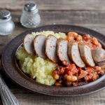 Baked Bean Chaat With Sausages