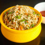 Veg Fried Rice with Tofu Curry