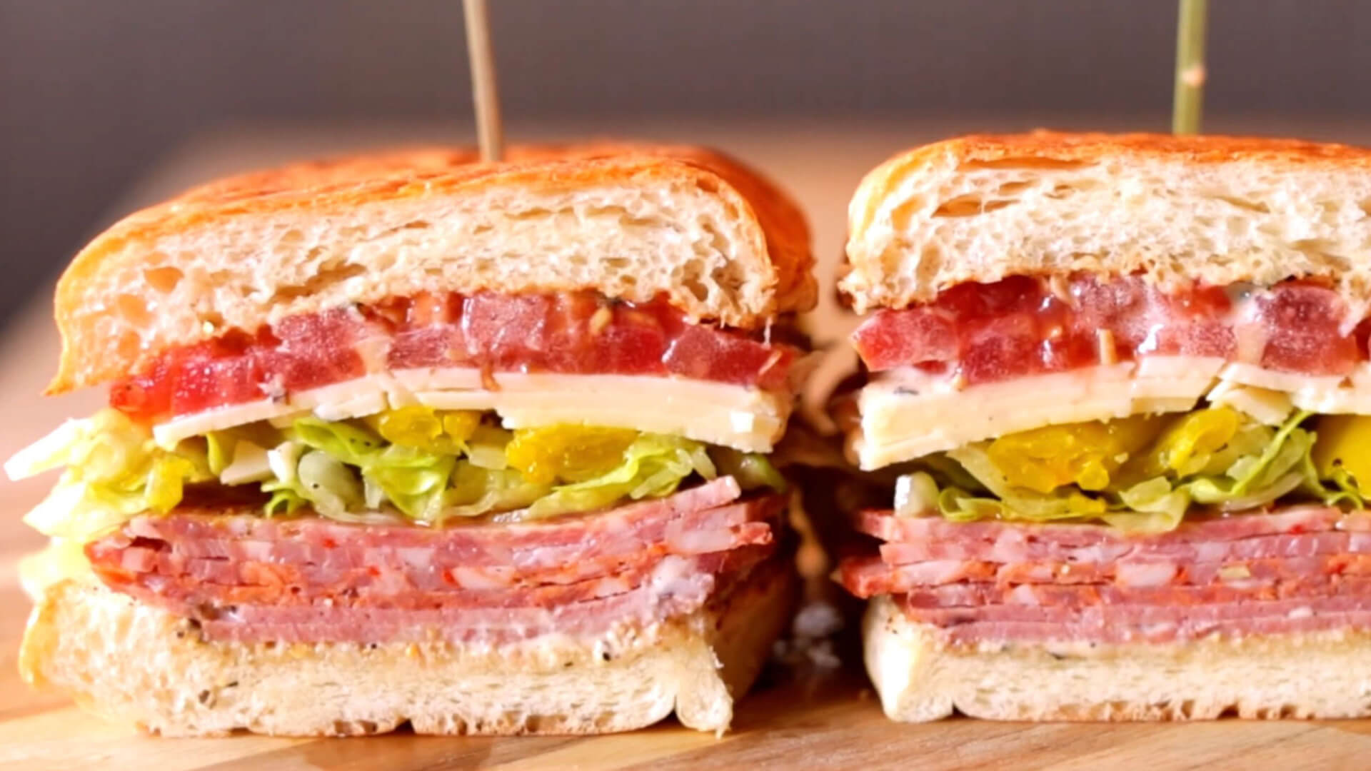 Italian Chicken Salami Club Sandwich Recipe | Authentic Italian Club ...