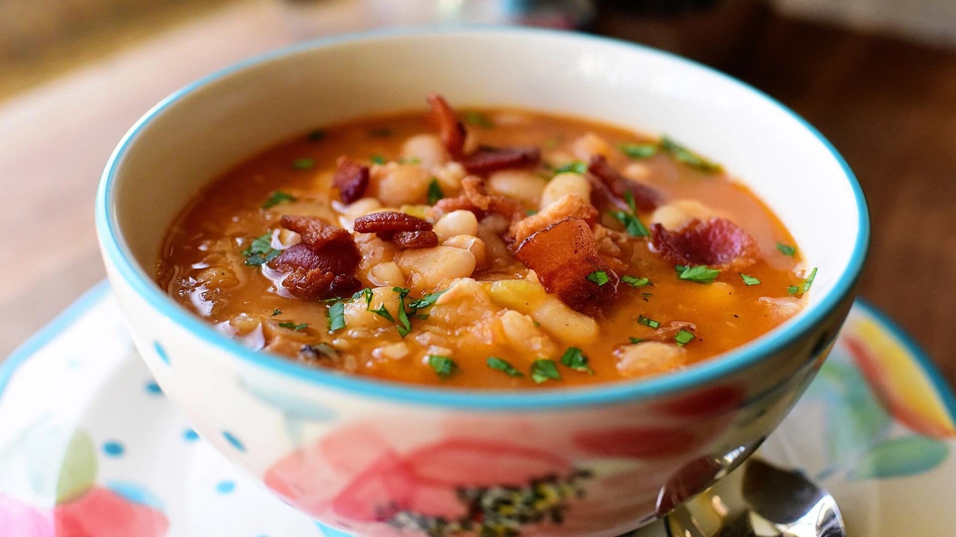 Bean and Bacon Soup Recipe RasoiMenu A Collection of Tasty Recipes